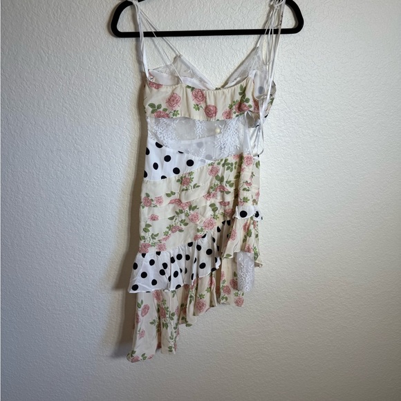 For love & Lemons Butterscotch Tank Midi Dress floral and pokla dot - Picture 10 of 12